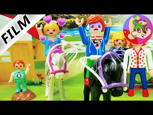 playmobil 摩比游戏小电影 汉娜带着大家去小马农场郊游过夜一天,超级棒!